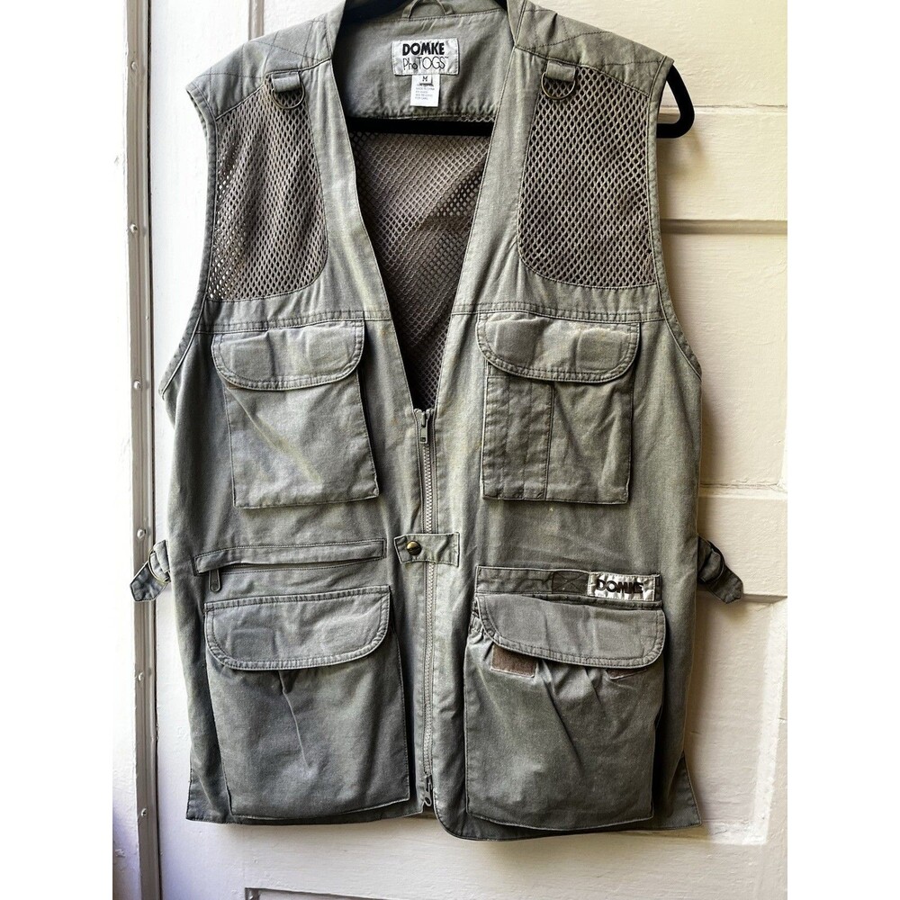 Domke PhoTOGS Vest Men’s M Beige Utility Field Photographer Mesh Travel Rugged